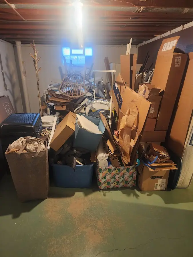 Roll-off dumpster container at job site for Construction Dumpster Rental in Franklin Park